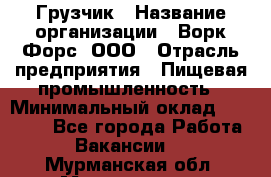 Грузчик › Название организации ­ Ворк Форс, ООО › Отрасль предприятия ­ Пищевая промышленность › Минимальный оклад ­ 25 000 - Все города Работа » Вакансии   . Мурманская обл.,Мончегорск г.